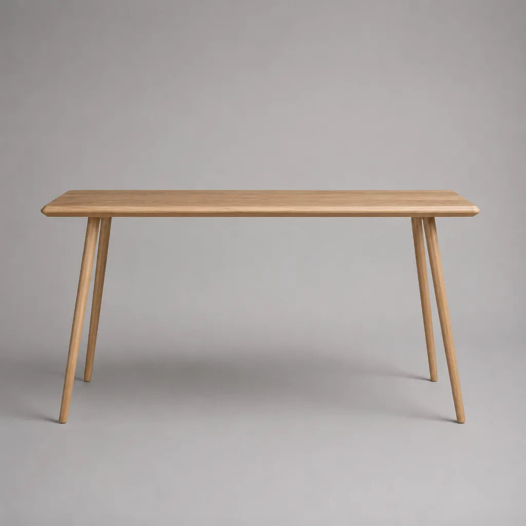 Console di legno rettangolare marrone chiaro, 120 × 35 × 75 cm